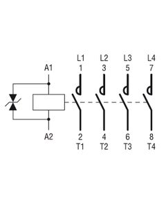 Stycznik BF09T4D110, 4bieg-4NO, 25A w AC1, cewka 110V DC