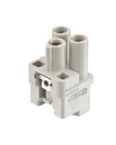 Wkład rozm. 3A, Han Q żeński, 2+PE, 40A 400V, do pinów zaciskanych, 1.5-10 mm2  (Han Q 2/0-f-crimp)