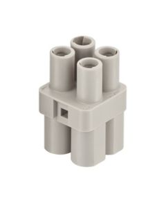 Wkład rozm. 3A, Han Q żeński, 4+PE, 40A 400V, do pinów zaciskanych, 1.5-10 mm2  (Han Q4/0 -F- Crimp)