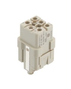 Wkład rozm. 3A, Han Q męski, 5+PE, 16A 230/400V, piny do zaciskania, 0.14-2.5 mm2, z możliwością kodowania  (Han Q 5/0-F...