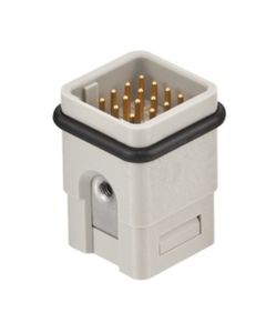 Wkład rozm. 3A, Han Q męski, 21 kontaktów, 6.5A 50V AC / 120V DC, do pinów zaciskanych, 0.09-0.56 mm2  (Han Q High Densi...