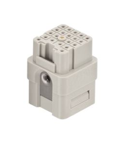 Wkład rozm. 3A, Han Q żeński, 21 kontaktów, 6.5A 50V AC / 120V DC, do pinów zaciskanych, 0.09-0.56 mm2  (Han Q High Dens...