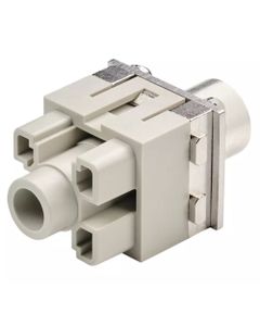 Han-Modular, moduł Han 200A PE, żeński, 1 x PE, 200A, zaciski osiowe śrubowe, 40-70 mm2  (Han 1 Mod-f-ax-PE 200A 40-70qm...