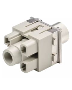 Han-Modular, moduł Han 200A PE, żeński, 1 x PE, 200A, zaciski osiowe śrubowe, 25-40 mm2  (Han 1 Mod-f-ax-PE 200A 25-40qm...