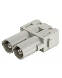 Han-Modular, moduł Han E, męski, 2-pin, 70A 1000V, zaciski osiowe śrubowe, 14-22 mm2  (Han Mod 2 Module M Axialscrew-70A...
