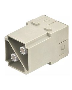 Han-Modular, moduł Han 100A, męski, 2-pin, 100A 1000V, zaciski osiowe śrubowe, 10-25 mm2  (Han 2 MOD STI-S 100A/10-25mm2...