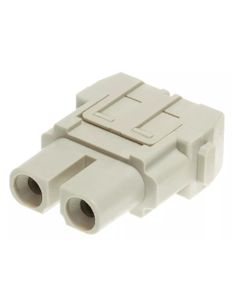 Han-Modular, moduł Han 40A Axial, żeński, 2-pin, 40A 1000V, zaciski osiowe śrubowe, 6-10 mm2  (Han 2 MOD BU-S 40 A (10qm...