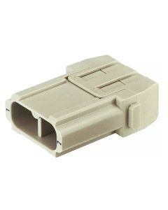 Han-Modular, moduł Han 40A, męski, 2-pin, 40A 1000V, do pinów zaciskanych, 1.5-10 mm2  (Han 40A crimp module, male)