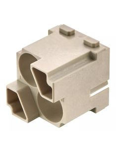 Han-Modular, moduł do wkładów Han-Quintax, męski, bez złączy (Han-Quintax module, male)
