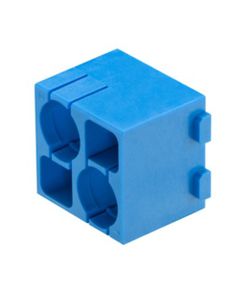 Han-Modular, moduł pneumatyczny żeński, na 2 kontakty metalowe 3, 4 lub 6mm, podwójny, niebieski poliwęglan