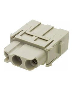 Han-Modular, moduł Han C Axial, żeński, 3-pin, 40A 690V, zaciski osiowe śrubowe, 2.5-8 mm2  (Han 3 Mod-F-s 40A)