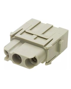 Han-Modular, moduł Han C Axial, żeński, 3-pin, 40A 690V, zaciski osiowe śrubowe, 6-10 mm2  (Han 3 Mod-F-s 40A 10qmm)