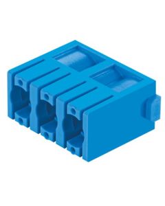 Han-Modular, moduł pneumatyczny męski/żeński, na 3 kontakty metalowe 3, 4 lub 6mm, mod. pojedynczy, niebieski poliwęglan...