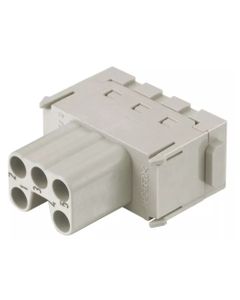Han-Modular, moduł Han ES, żeński, 5-pin, 16A 400V, zaciski klatkowe, 0.14-2.5 mm2  (Han 5 Mod bu-ES 16A)