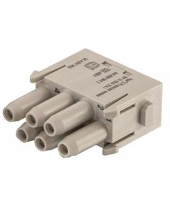 Han-Modular, moduł Han E Procected, żeński, 6-pin, 16A 830V, do pinów zaciskanych, 0.14-4 mm2  (Han 6 Mod Bu-C, ochrona ...