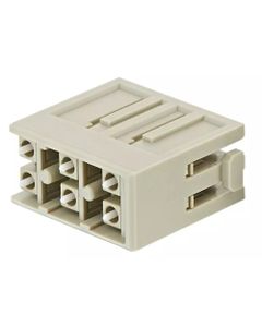 Han-Modular, moduł Han LC optyczny, męski, 6 kontaktów FO (LC), do kontaktów światłowodowych zaciskanych LC, (Han LC-mod...