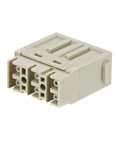 Han-Modular, moduł Han LC optyczny, żeński, 6 kontaktów FO (LC), do kontaktów światłowodowych zaciskanych LC, (Han LC-mo...
