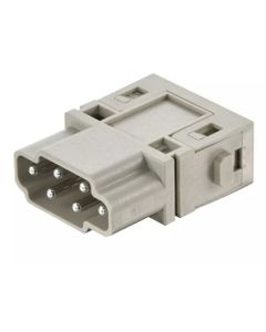Han-Modular, moduł Han E, męski, 6-pin, 16A 500V, zaciski Push-in, 0.5-2.5 mm2  (Han E Push-In module, male 0,5-2,5mm2)...