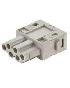 Han-Modular, moduł Han E, żeński, 6-pin, 16A 500V, zaciski Push-in, 0.5-2.5 mm2  (Han E Push-In module, female 0,5-2,5mm...