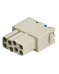 Han-Modular, moduł Han EE, żeński, 8-pin, 16A 400V, zaciski Quick Lock, 0.5-2.5 mm2  (Han EE Quick-Lock module, female)...