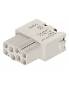 Han-Modular, moduł Han EE, żeński, 8-pin, 16A 400V, zaciski Quick Lock, 0.25-1.5 mm2  (Han 8 Mod-F-QL 1,5mm2)