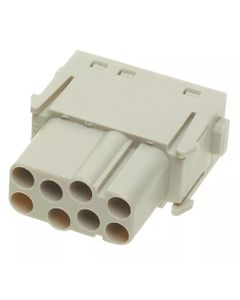 Han-Modular, moduł Han EE, żeński, 8-pin, 16A 400V, do pinów zaciskanych, 0.14-4 mm2  (Han 8 Mod bu-c 16A)