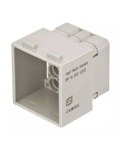 Han-Modular, moduł Han Multimodule, żeński, 12 kontaktów Coax/FO, światłowód wielomodowy 1mm  (Han 12 Mod bu-c Koax)...