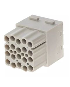 Han-Modular, moduł Han EEE, żeński, 20-pin, 16A 500V, do pinów zaciskanych, 0.14-4 mm2  (Han EEE module, crimp female)...