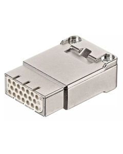 Han-Modular, moduł Han Shielded, żeński, 20-pin + ekran, 4A 32V, do pinów zaciskanych D-Sub, 0.09-0.52 mm2  (Han shielde...