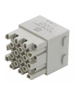 Han-Modular, moduł Han DD, żeński, 36-pin, 10A 400V, do pinów zaciskanych, 0.14-2.5 mm2  (Han DD double module, crimp fe...