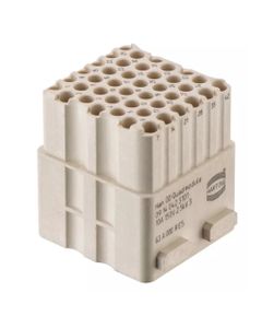 Han-Modular, moduł Han DD Quad, żeński, 42-pin, 10A 150V, do pinów zaciskanych, 0.14-2.5 mm2  (Han DD Quad module female...
