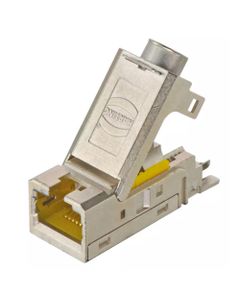 Han-Modular RJ45, wkład żeński Han RJ45, 4-pin, kat.5, 100Mbit/s, zaciski IDC (Han-Mod RJ45 IDC cable jack 4P AWG 24-22)...