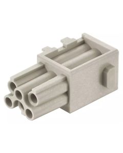Han-Modular, moduł Domino Han DD, żeński, 6-pin, 10A 250V, piny do zaciskania, 0.14-2.5 mm2, mała zatyczka (Han Domino D...