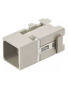 Han-Modular, moduł Han Domino M12, męski, do 1 wkładu Han M12, z przłączem ekranu do ramki zawiasowej, duża zatyczka (Ha...