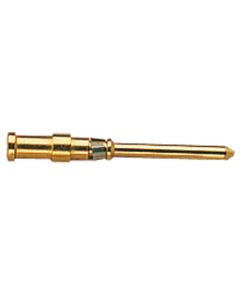 Styk zaciskany Han D, męski, 10A, na przewód 0.14-0.37mm2, stop miedzi pozłacany, do wkładów Han D/DD/R15