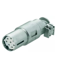 Han-Modular, wkład Han-Density Quintax, żeński, 8-pin + ekran, 5A 50V, do pinów zaciskanych D-Sub, 0,09-0,52 mm2  (Han 8...