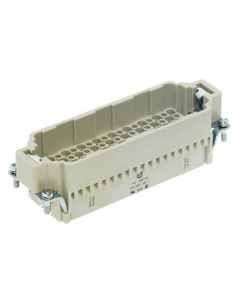 Wkład rozm. 24B, Han DD męski, 108+PE, 10A 250V, do pinów zaciskanych, 0.14-2.5 mm2  (Han 108DD-SMC-MI-CRT)