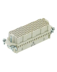 Wkład rozm. 24B, Han DD żeński, 108+PE, 10A 250V, do pinów zaciskanych, 0.14-2.5 mm2  (Han 108DD-SMC-FI-CRT)