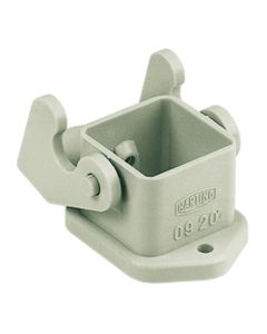 Obudowa złącza rozm. 3A, Han 3A-AGG-QB, jasnoszary plastik, przelotowa prosta, z klamrą, rygiel pojedynczy