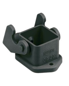 Obudowa złącza rozm. 3A, Han 3A-AGG-QB, czarny plastik, przelotowa prosta, z klamrą