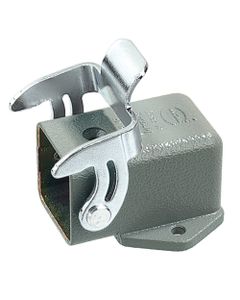 Obudowa złącza rozm. 3A, Han A Base Angled 1 Lever, metal, przelotowa, kątowa z klamrą