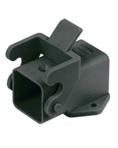 Obudowa złącza rozm. 3A, Han 3A-AGW, czarny plastik, przelotowa kątowa, z klamrą