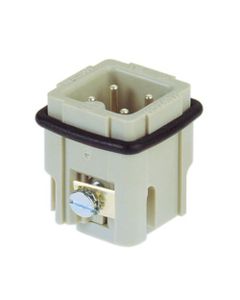 Wkład rozm. 3A, Han A męski, 3+PE, 10A 230/400V, zaciski śrubowe, 0.75-1.5 mm2  (Han 3A-STI)