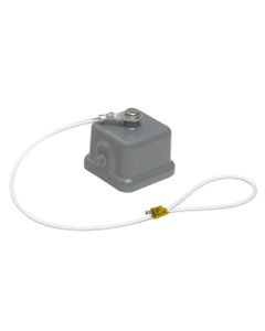 Pokrywa ochronna rozm. 3A, Han 3A-AK, metal, dla obudowy kabel-kabel, z linką mocującą, do zamontowanego wtyku męskiego...
