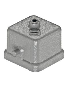 Pokrywa ochronna rozm. 3A, Han 3A, metal, dla obudów przelotowych, z uszczelką, bez linki moc., do zamontowanego wtyku ż...