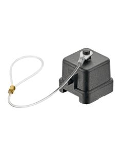 Pokrywa ochronna rozm. 3A, Han 3A, czrny plastik, dla obudowy kabel-kabel, z reg. linką mocującą, do zamontowanego wtyku...