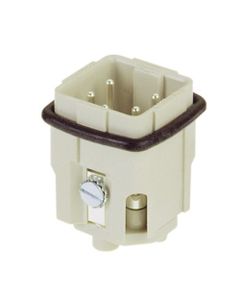 Wkład rozm. 3A, Han A męski, 4+PE, 10A 230/400V, zaciski śrubowe, 0.75-1.5 mm2  (Han 4A-STI-S)