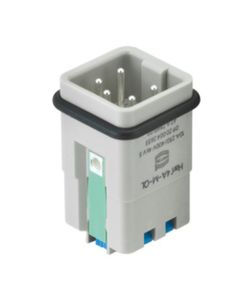 Wkład rozm. 3A, Han A męski, 4+PE, 10A 230/400V, zaciski Quick Lock, 0.25-1.5 mm2  (Han 4A - Male - Quick Lock   1,5mm2)...