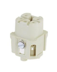 Wkład rozm. 3A, Han A żeński, 4+PE, 10A 230/400V, zaciski śrubowe, 0.75-1.5 mm131  (Han 4A-BU-S)