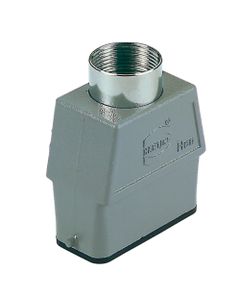 Obudowa złącza rozm. 10A, Han 10A-GG-16, metal, na kabel, prosta, wejście PG16, ze zintegrowana dławnicą, rygiel pojedyn...